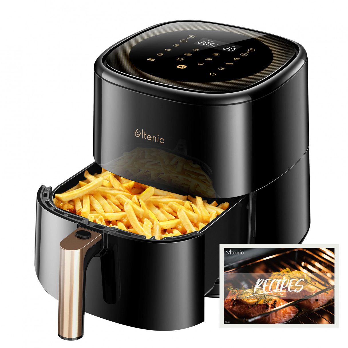Ultenic K10-E Air Fryer 5L/5.3QT Oil Free User-Friendly Design 11 Preset Cooking Menu 3D HF Circulation