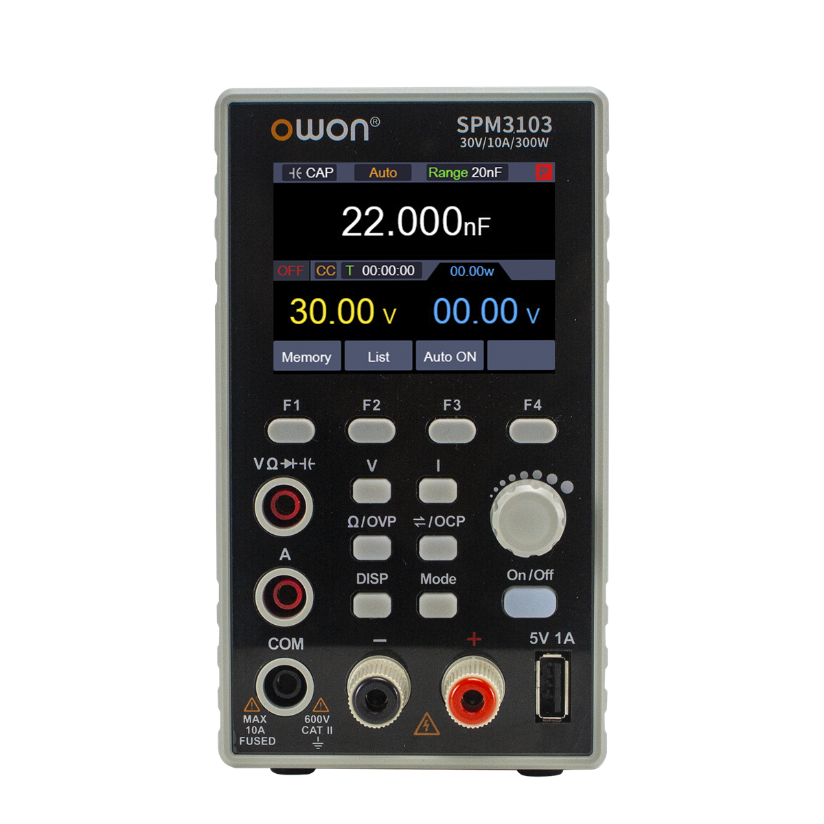 OWON SPM Programmable DC Power Supply 150W/300W 60V/10A 60V/5A 2.8" LCD 10mV/1mA Resolution Digital Voltage Regulator Switch SPE3103