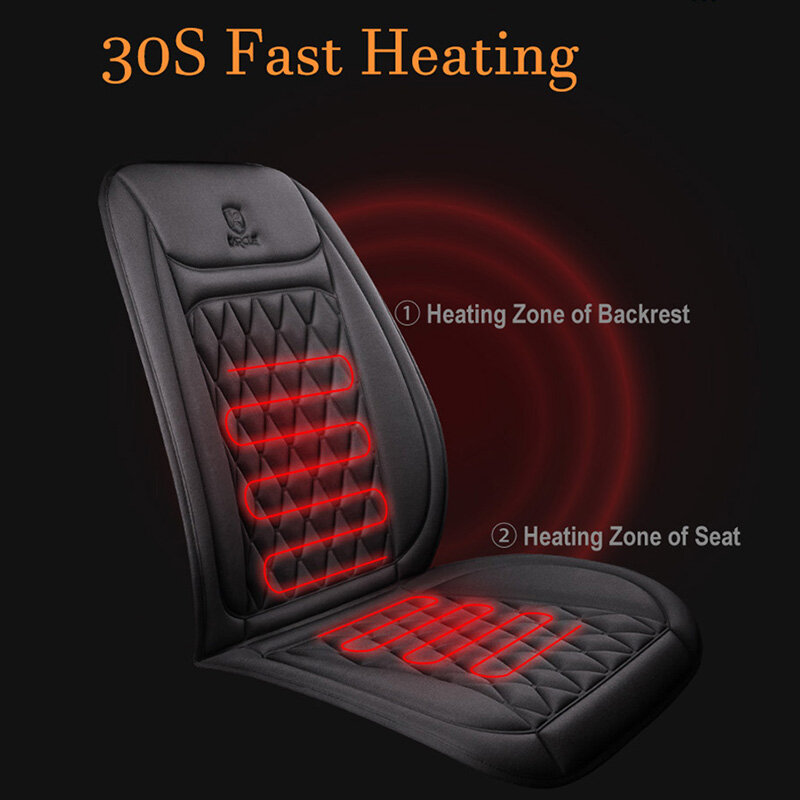 12-24V Universal Single Car Seat Heated Cushion Electric Heating Pad Winter Seat Warmer Cover Car Heating Pad