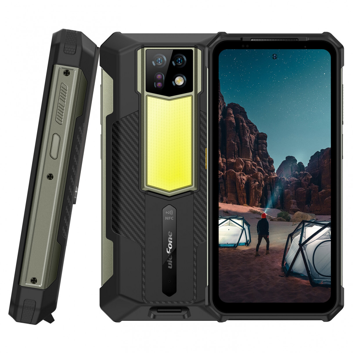 Ulefone Armor 24 Versatile Light 64MP Dual Camera 64MP Night Vision 22000mAh 24GB 256GB Helio G96 NFC 6.78 inch 120Hz Android 13 66W Fast Charge IP68 IP69K Waterproof 4G Rugged Smartphone