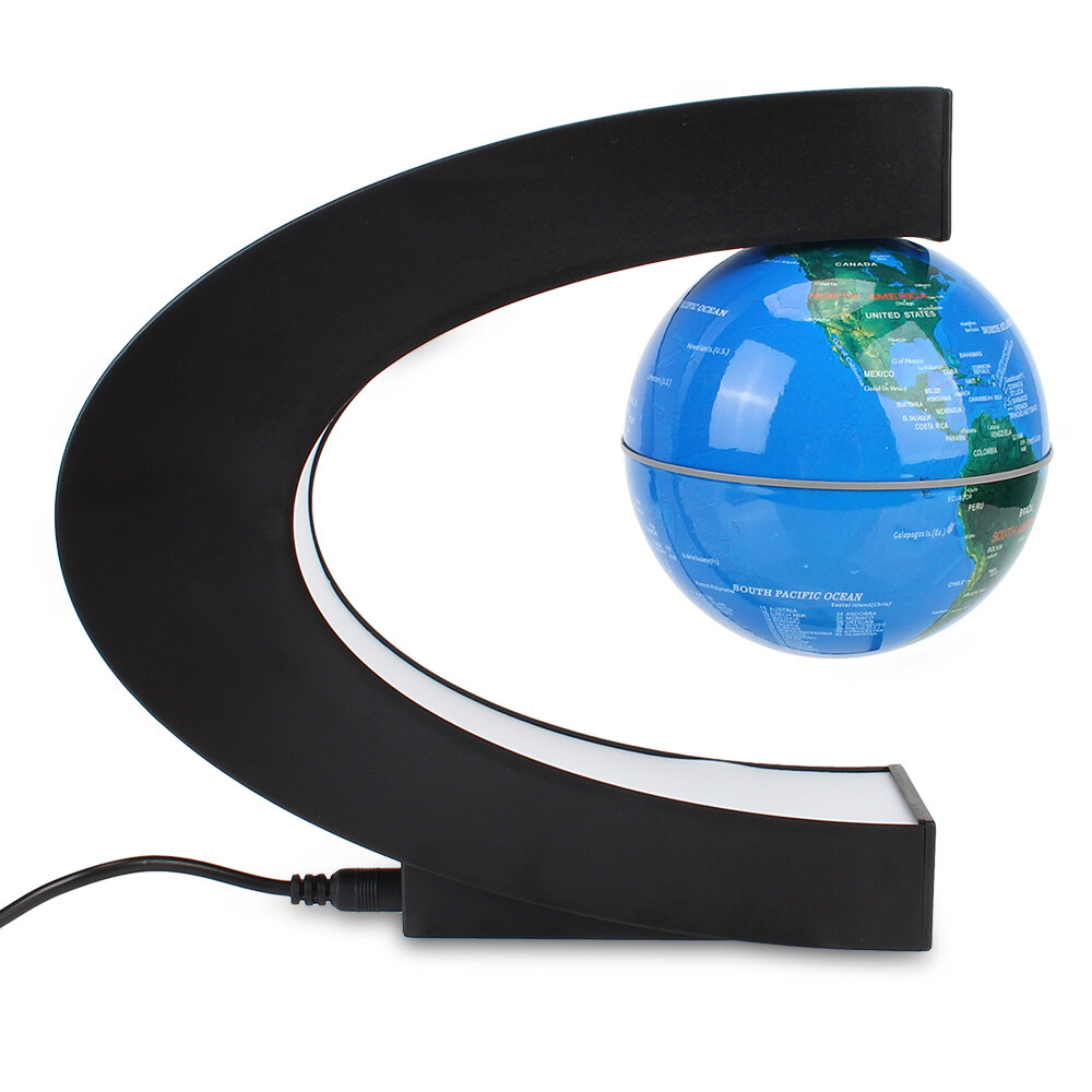 AGSIVO Magnetic Floating Levitating Globe World Map with LED light Educational Gifts for Kids Students Birthday Gifts Gadgets for Teens Christmas Gifts