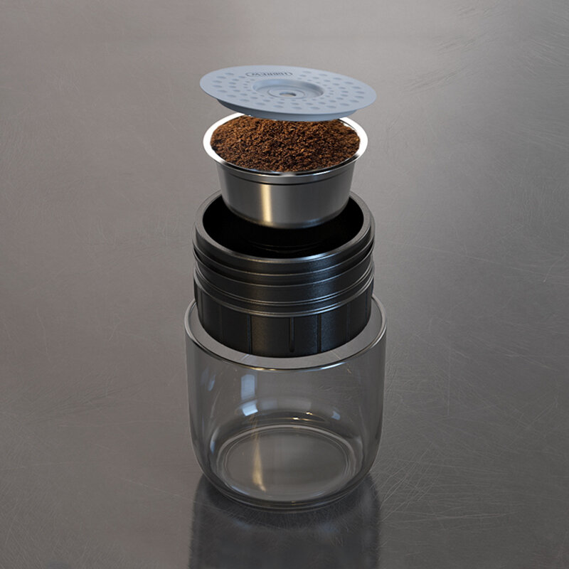[EU Direct] HiBREW H4A portable coffee machine for car & home DC12V expresso coffee maker fit Nexpresso Dolce Pod capsule coffee powder