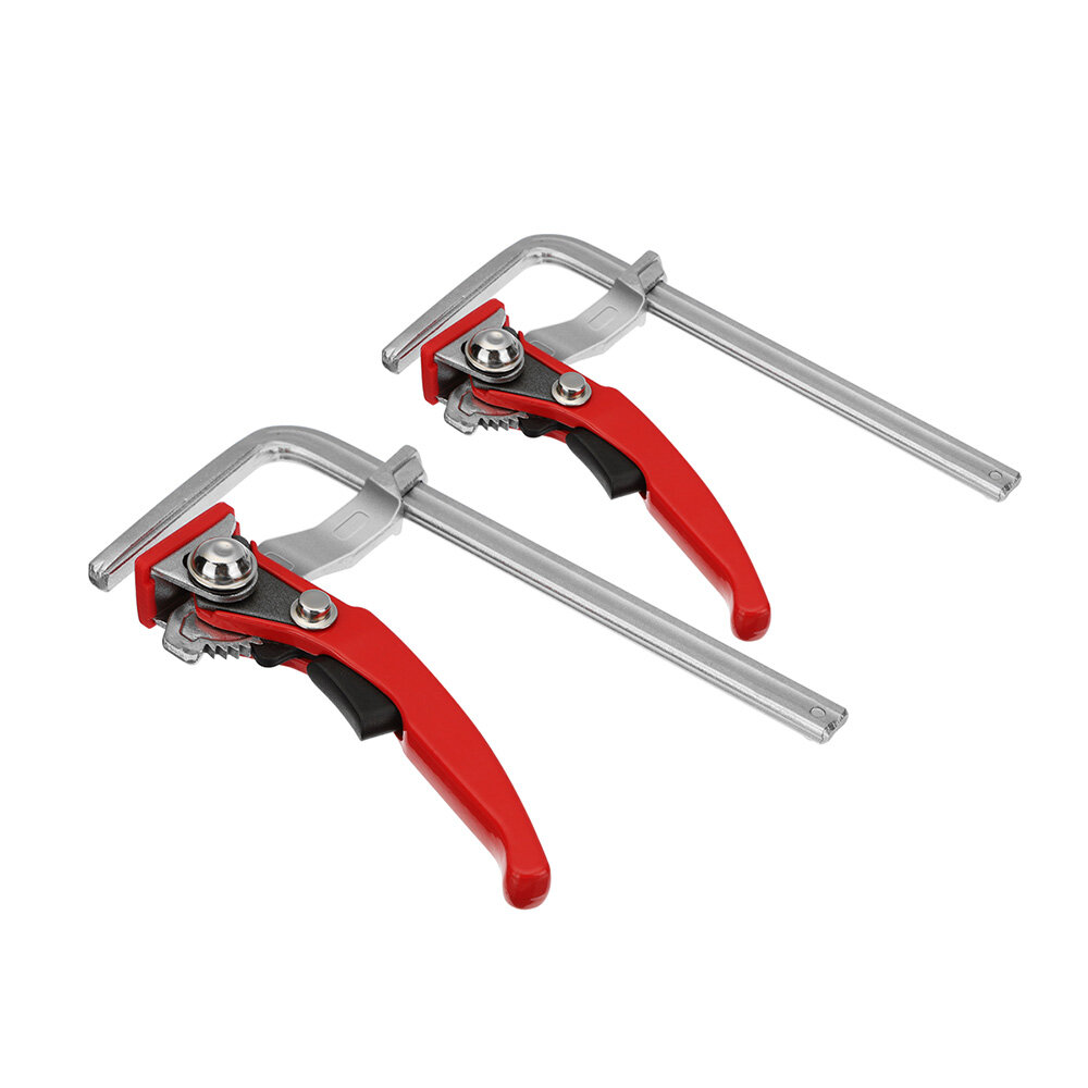 VEIKO 2PCS Alloy Steel Upgrade Quick Ratchet Track Saw Guide Rail Clamp MFT Clamp for MFT Table and Guide Rail System Woodworking Clamp