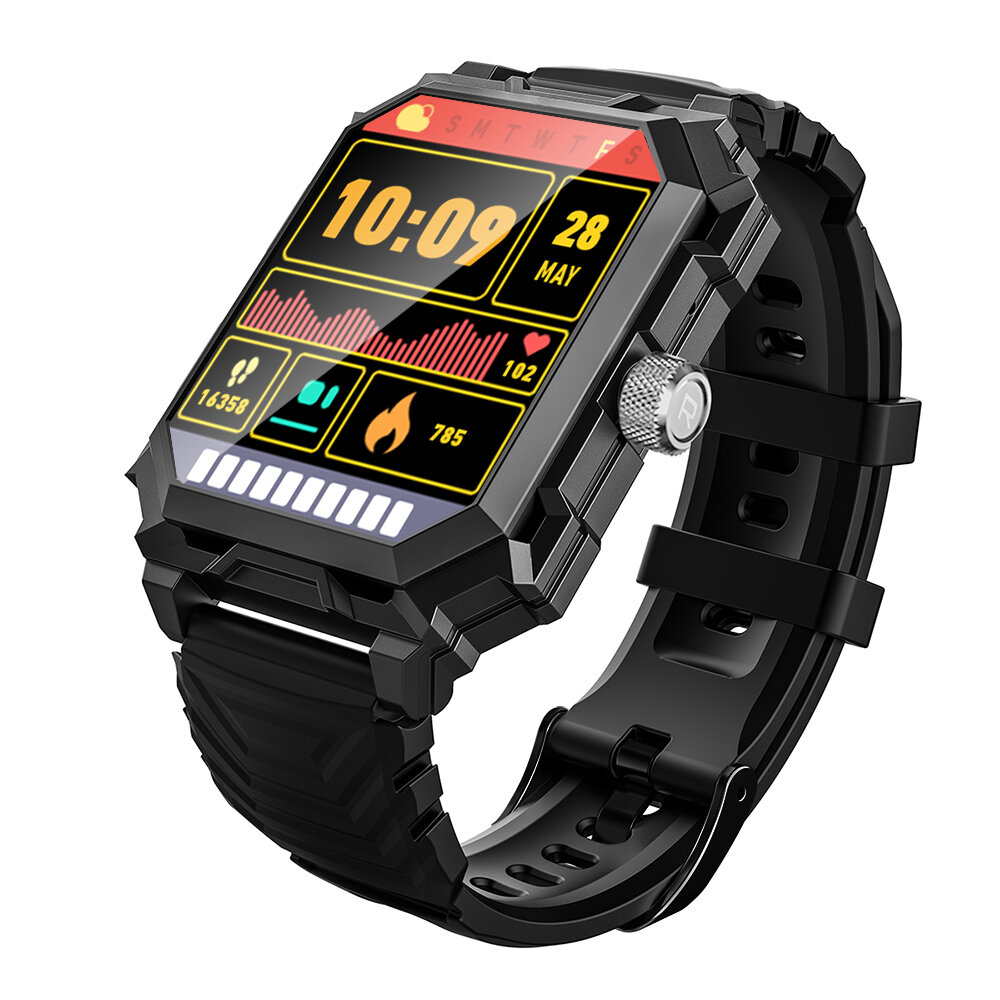 [75days Standby]BlitzWolf® BW-GTS3 1.96 inch HD 680mAh Battery Standby 5ATM Waterproof Swimming bluetooth Call SpO2 Blood Pressure Heart Rate Sleep Monitor Multi-sport Modes BT5.3 Smart Watch