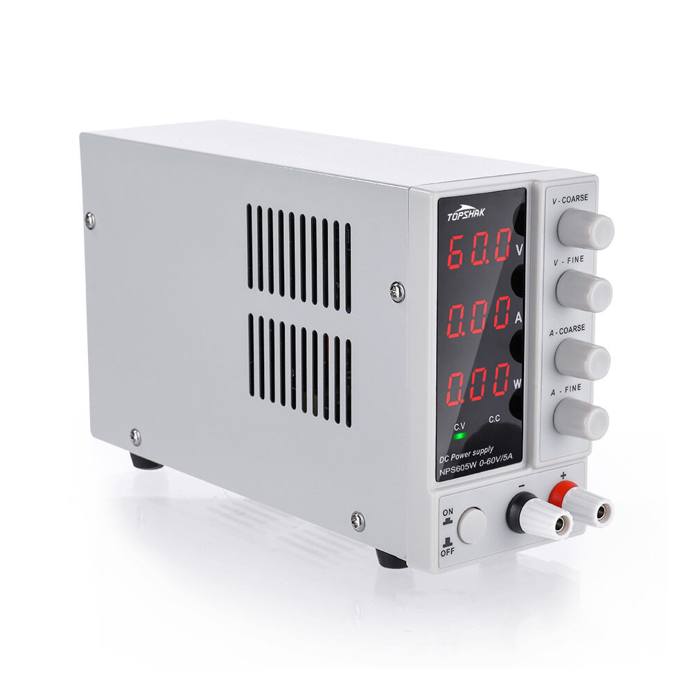 Topshak NPS605W 110V/220V 0-60V 0-5A Adjustable Digital DC Power Supply 300W Regulated Laboratory Switching Power Supply