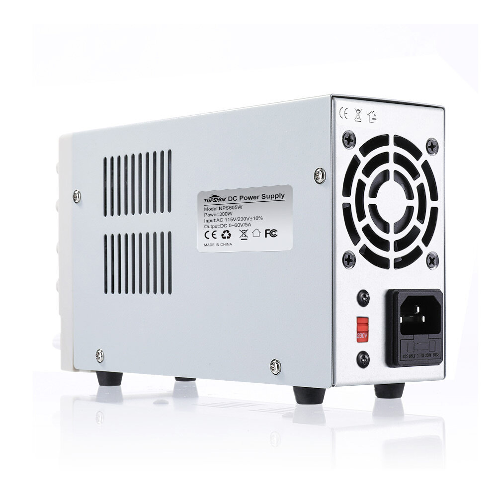 Topshak NPS605W 110V/220V 0-60V 0-5A Adjustable Digital DC Power Supply 300W Regulated Laboratory Switching Power Supply