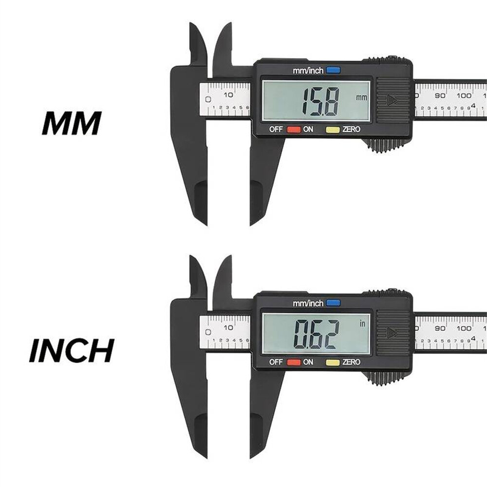 1PCS 150mm Electronic Digital Caliper Dial Vernier Caliper Gauge Micrometer Measuring Tool Digital Ruler Including Batteries