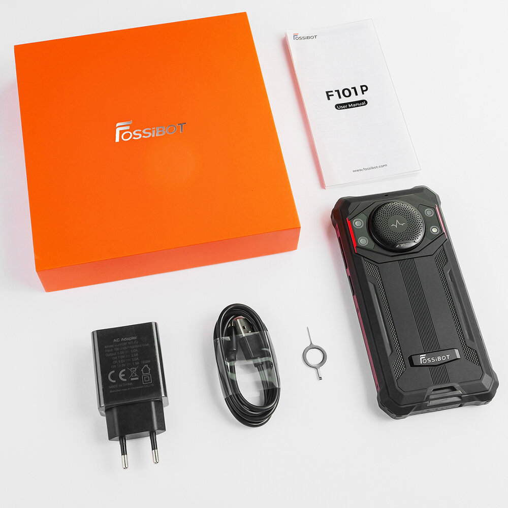 FOSSiBOT F101P Loud Speaker 7GB RAM 64GB ROM 10600mAh 24MP Triple Camera 5.45 inch 18W Fast Charging IP68 IP69K Waterproof Helio P22 Octa Core 4G Rugged Smartphone