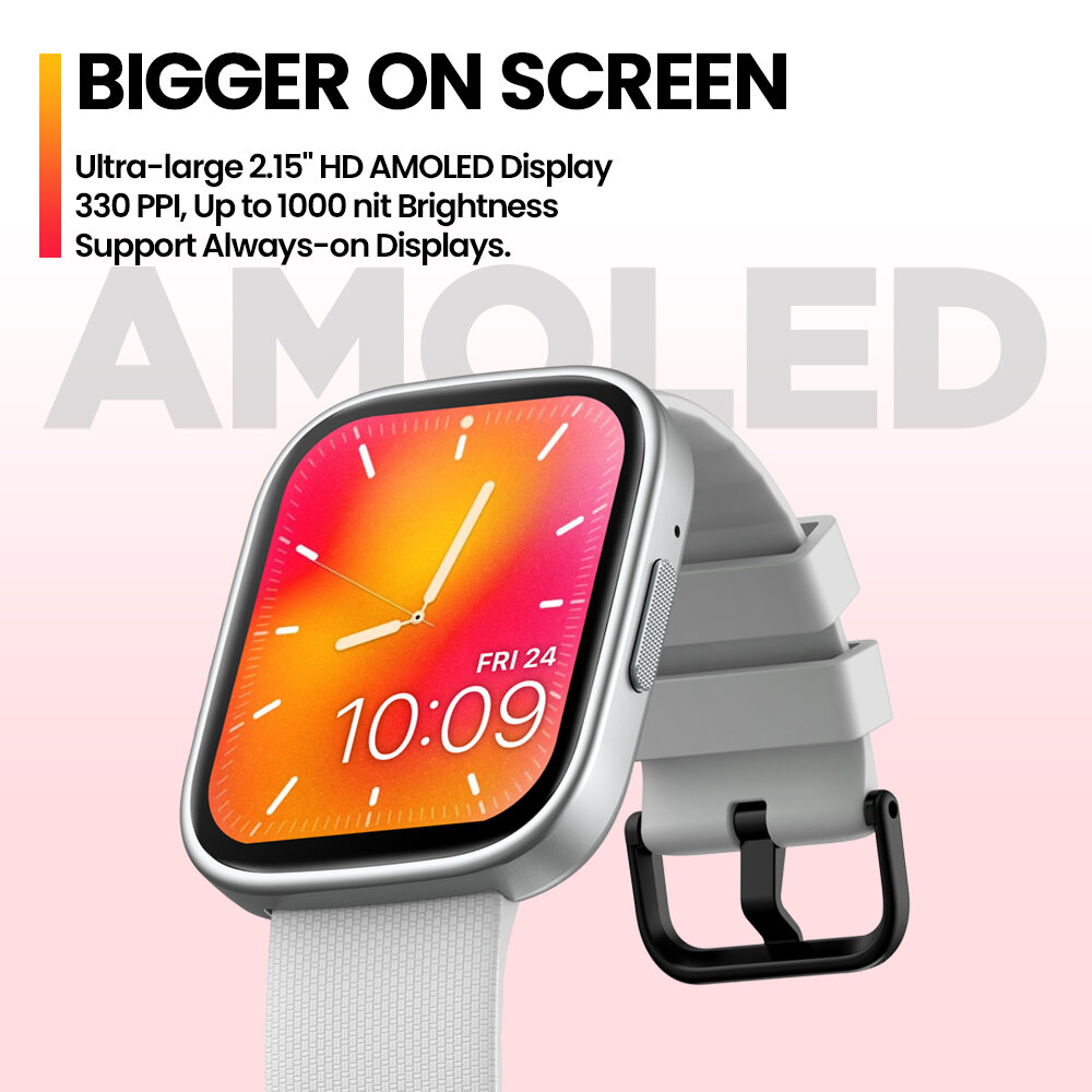 [2023 World Premiere]New Zeblaze GTS 3 Plus 2.15 inch Ultra-large 415*505pixels HD AMOLED 24H Heart Rate SpO2 Hifi bluetooth Phone Call BT5.2 Smart Watch