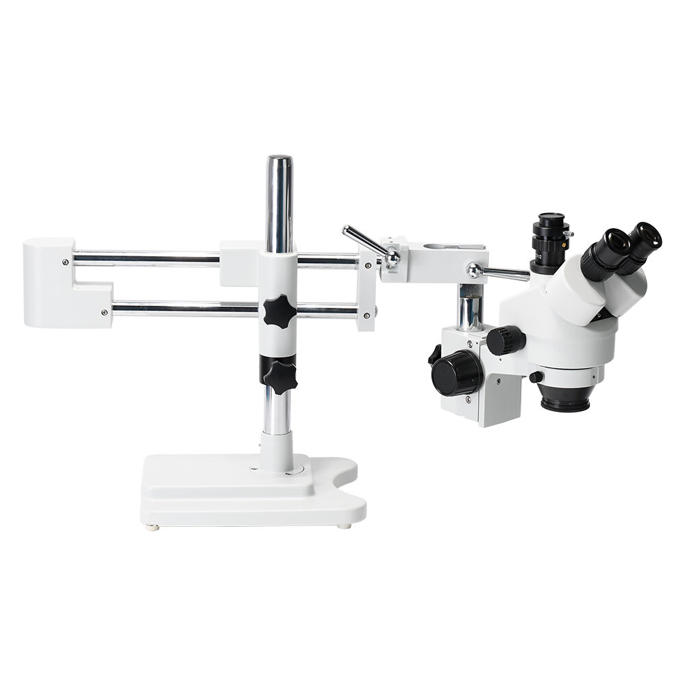 MUSTOOL 3.5X 7X 45X 90X Double Boom Stand Zoom Simul Focal Trinocular Stereo Microscope+41MP Camera Microscope For Industrial PCB Repair