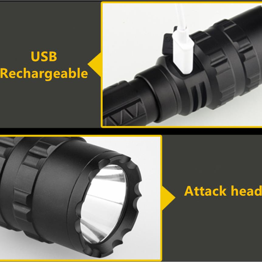BIKIGHT 1102 L2 5Modes 1600 Lumens USB Rechargeable Camping Hunting LED Flashlight 18650 Flashlight Led Flashlight 18650 Flashlight Torch