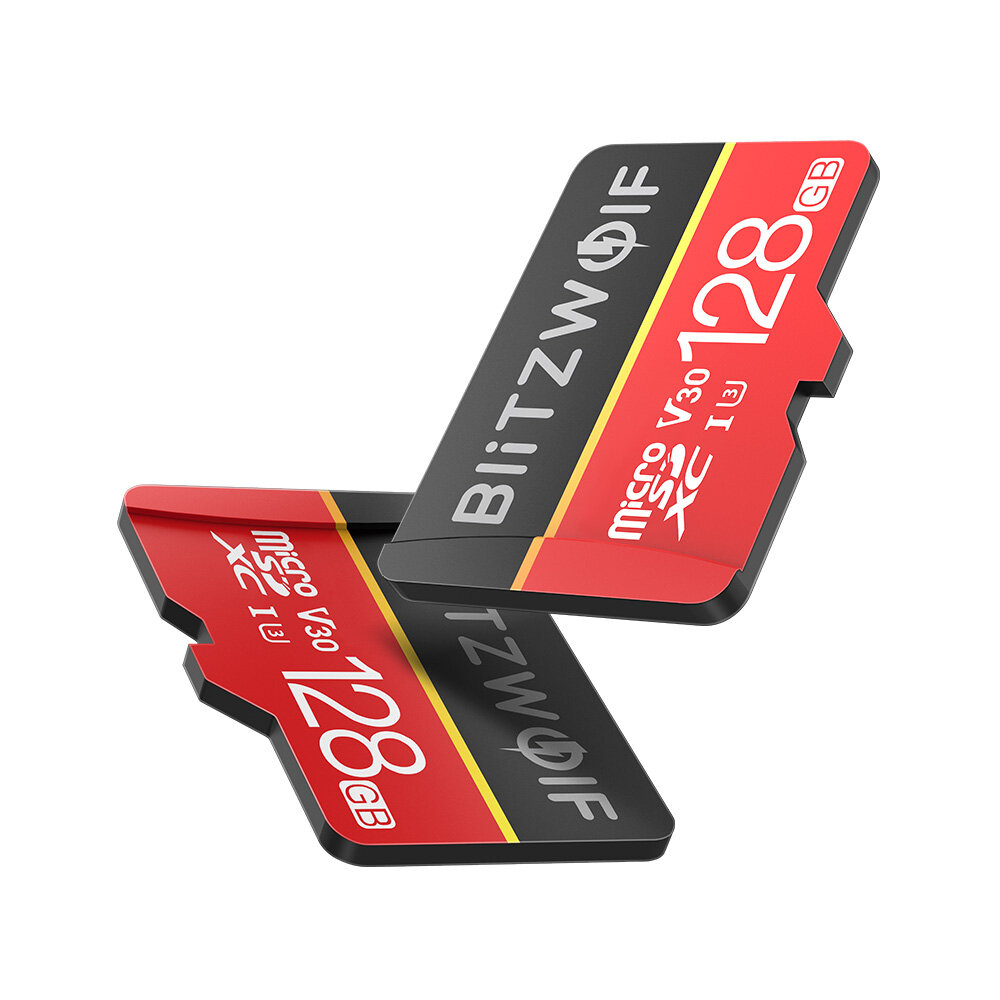 BlitzWolf® BW-TF1 Class 10 UHS-1 32GB UHS-3 V30 64GB 128GB Micro SD TF Memory Card with Adapter