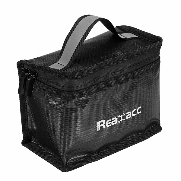 Realacc Fireproof Waterproof Lipo Battery Safety Bag(155x115x90mm) With Luminous Handle