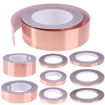 20M Copper Tape Snail Adhesive EMI Shielding Conductive Adhesive Foil Tape For Stained Glass Paper Circuit Electrical Repair