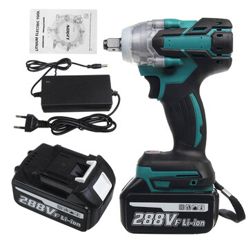 VIOLEWORKS 520N.M 1/2'' Electric Cordless Brushless Impact Wrench With 1/2 Battery