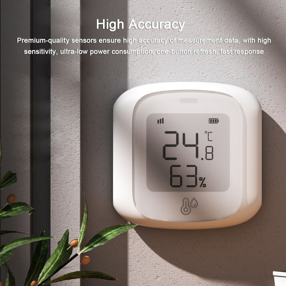 Tuya  WiFi Temperature Humidity Tester Digital Display Mobilephone APP Remotely Control Intelligent Linkage Hygrothermograph Smarthome Device