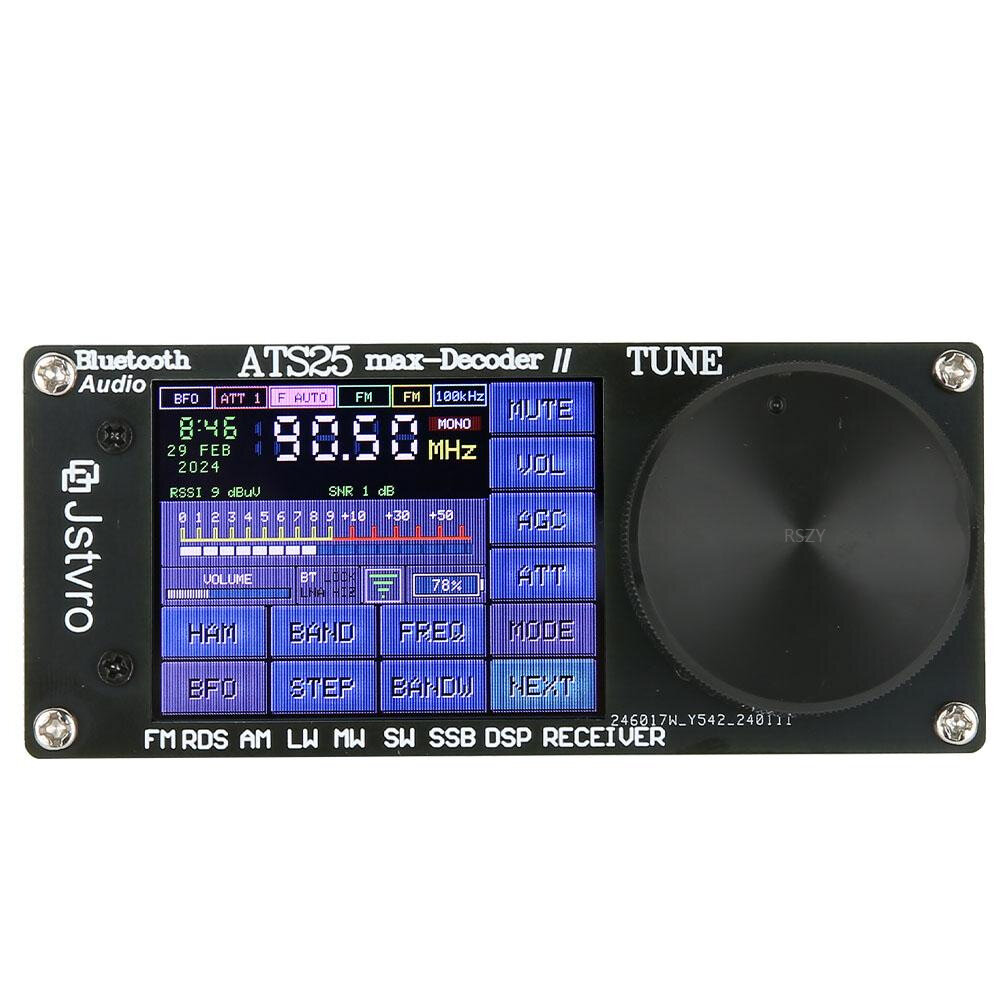 ATS25 max-DecoderⅡ Upgraded Radio Decoder with Advanced bluetooth 4000mAh Battery Superior Audio Spectrum Scanning Morse Code and Digital Communication Decoder