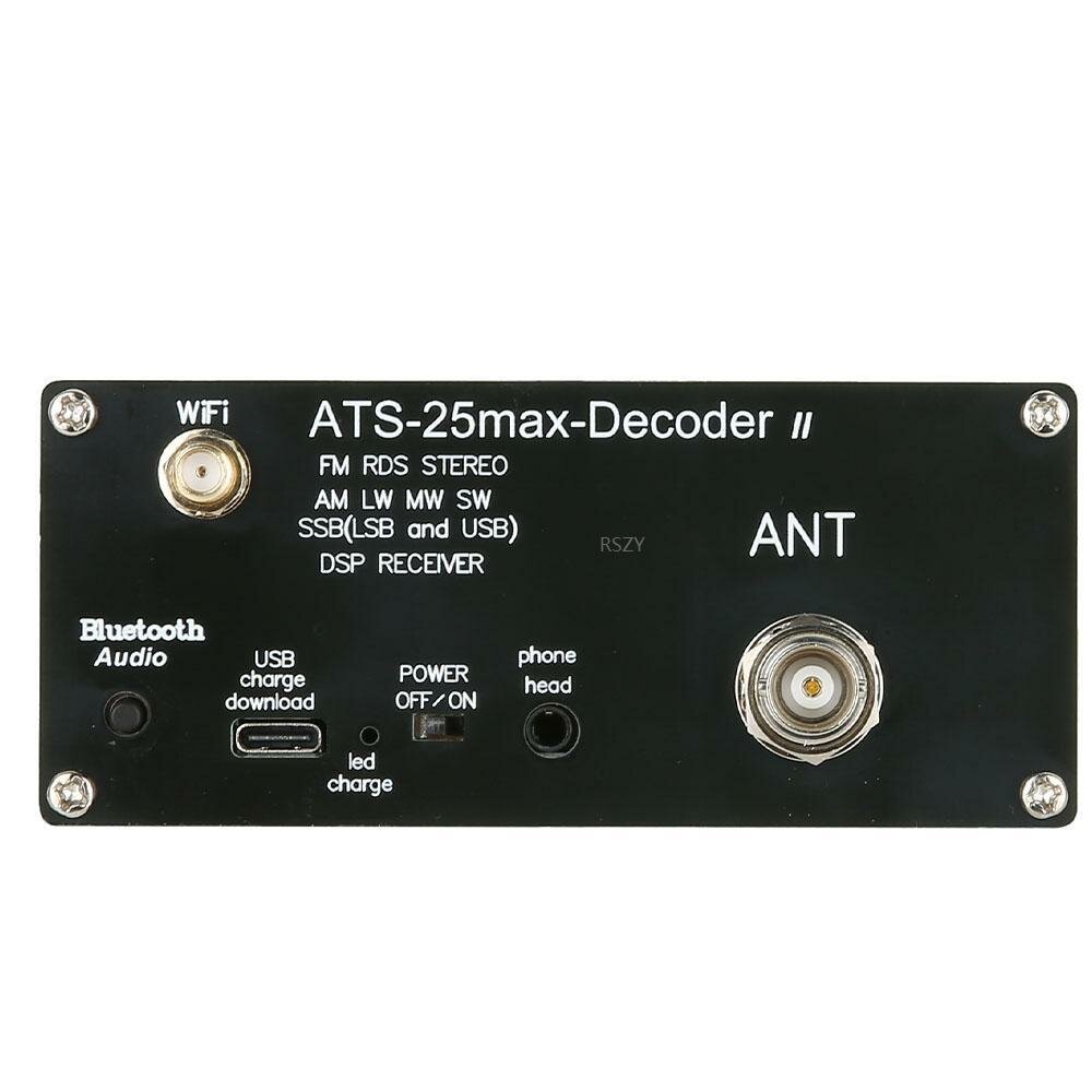 ATS25 max-DecoderⅡ Upgraded Radio Decoder with Advanced bluetooth 4000mAh Battery Superior Audio Spectrum Scanning Morse Code and Digital Communication Decoder