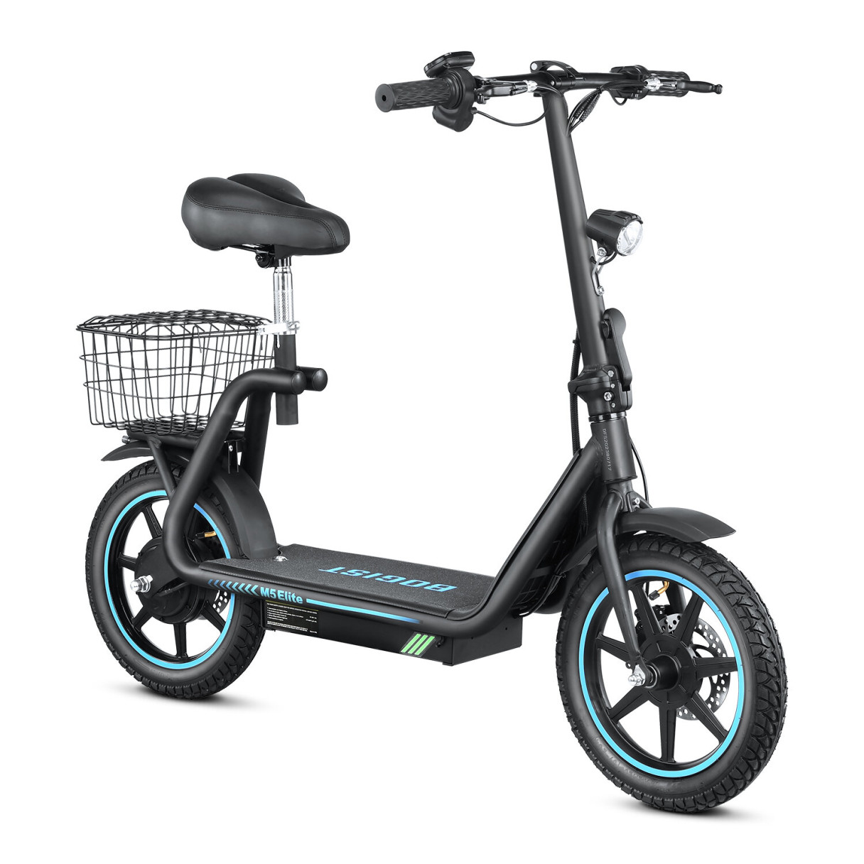 [EU DIRECT] HONEYWHALE M5 Elite Electric Scooter with Seat 500W Motor 48V 13AH Removable Battery 14inch Tires 40-45KM Max Mileage 120KG Max Load