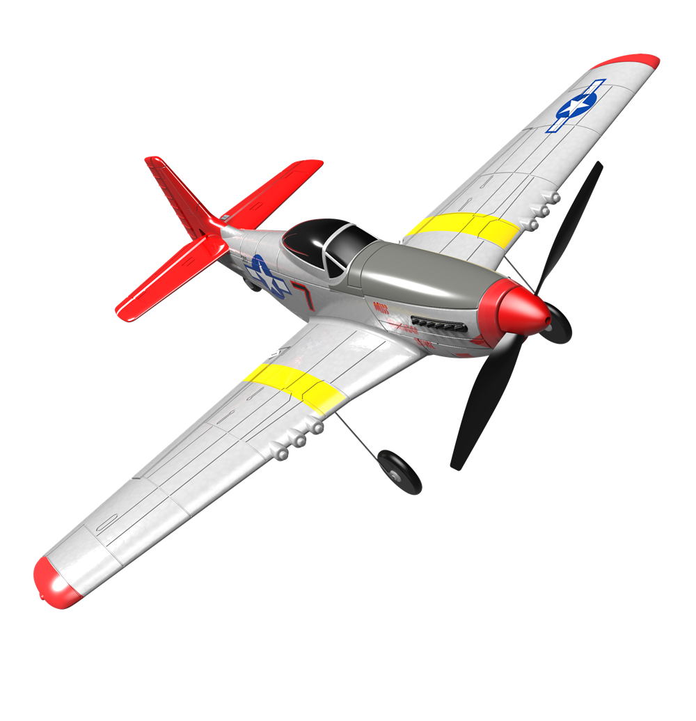 Eachine Mini Mustang P-51D V2 761-5 EPP 400mm Wingspan 2.4G 6-Axis Gyro RC Airplane Trainer Fixed Wing BNF/RTF One Key Return Compatible DSM S-BUS Protocol for Beginner