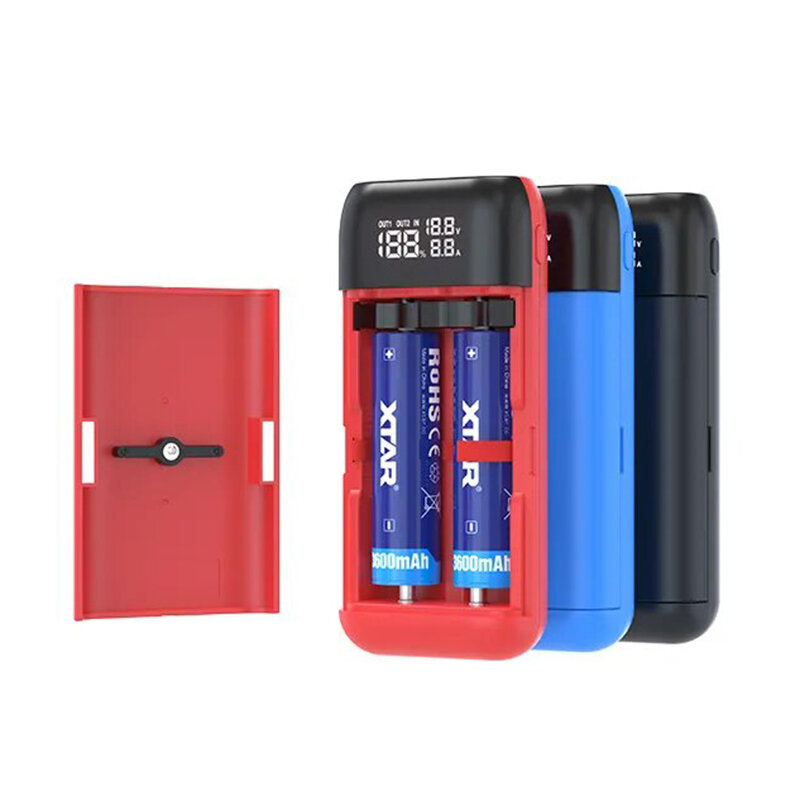 XTAR PB2SL Power Bank 18650 Battery Charger QC3.0 Fast Charge 21700 20700 18700 Rechargeable Batteries 18650 Charger PowerBank