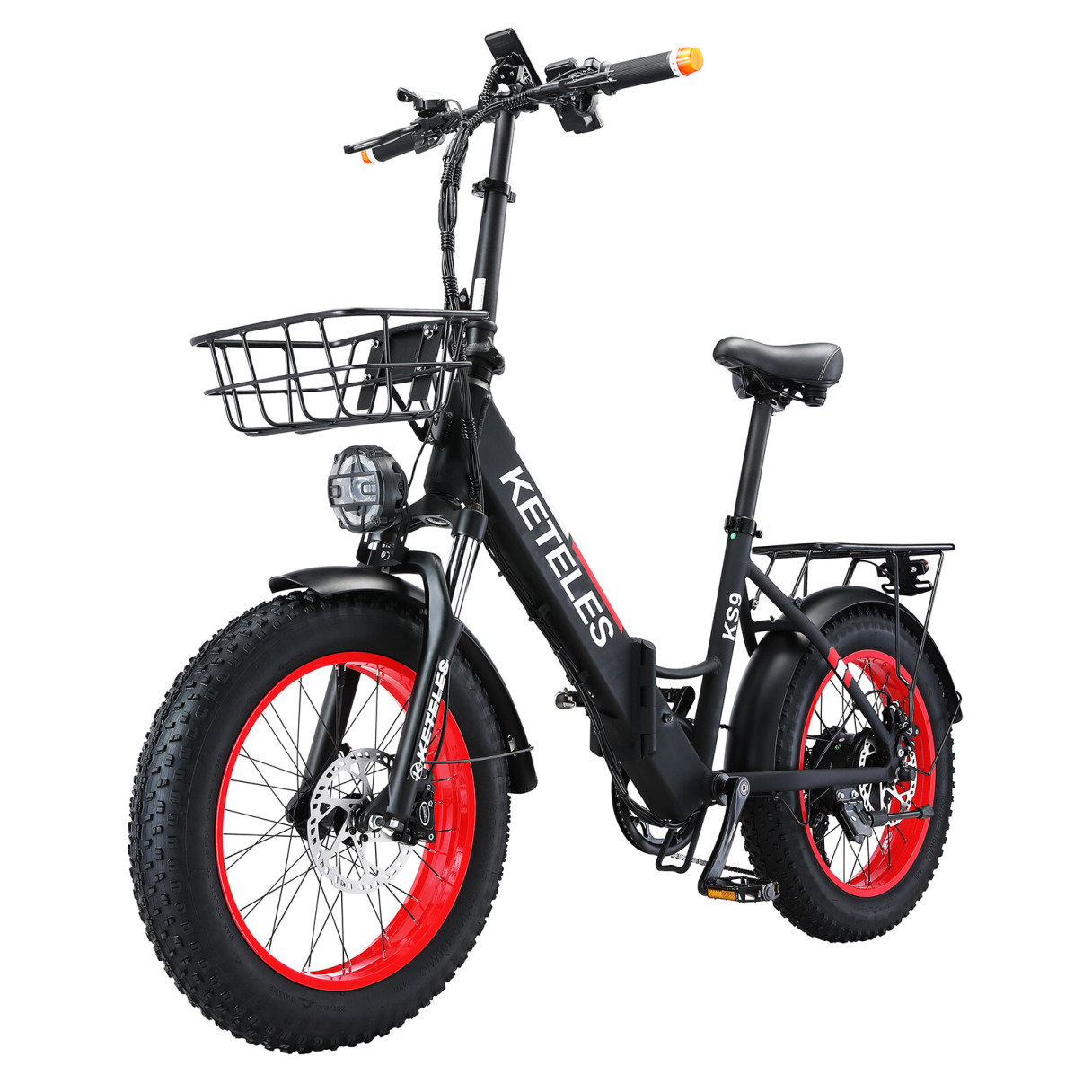 [EU DIRECT] KETELES KS9 Electric Bike 48V 18AH Battery 1000W Motor 20*4.0inch Tires 65KM Max Mileage 200KG Max Load Folding Electric Bicycle