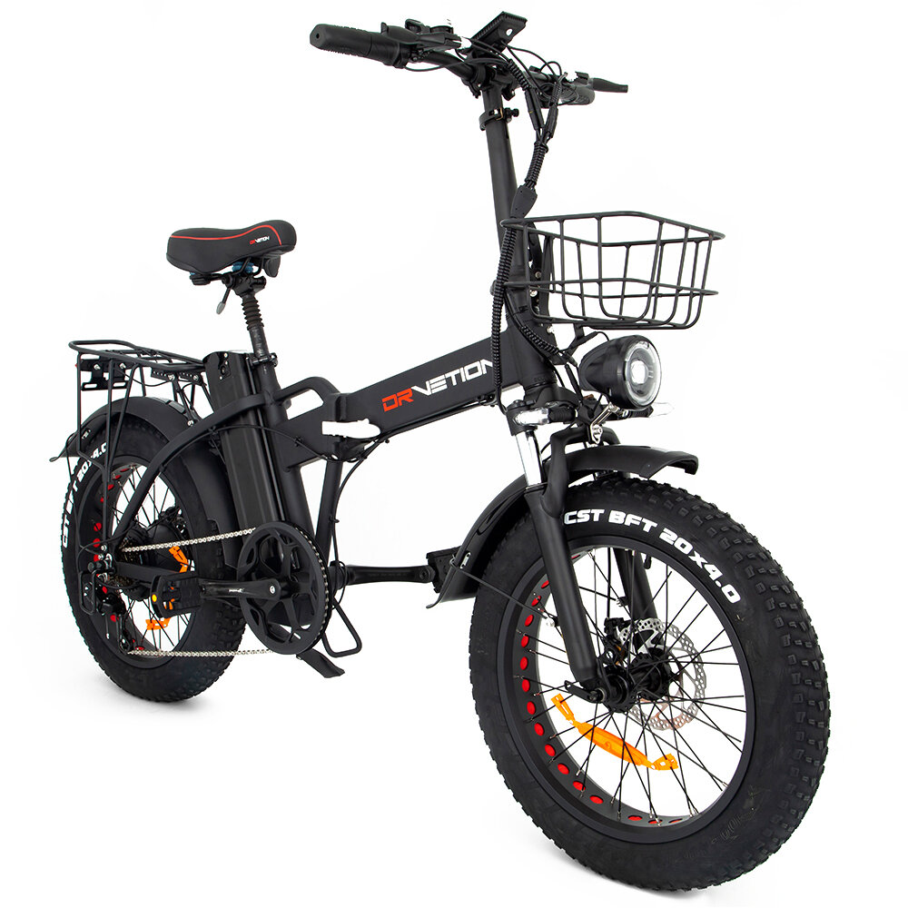 [EU DIRECT] DRVETION AT20 Electric Bike 48V 20Ah Battery 750W Motor 20*4.0inch Tires 80-120KM Max Mileage 150KG Max Load Folding Electric Bicycle