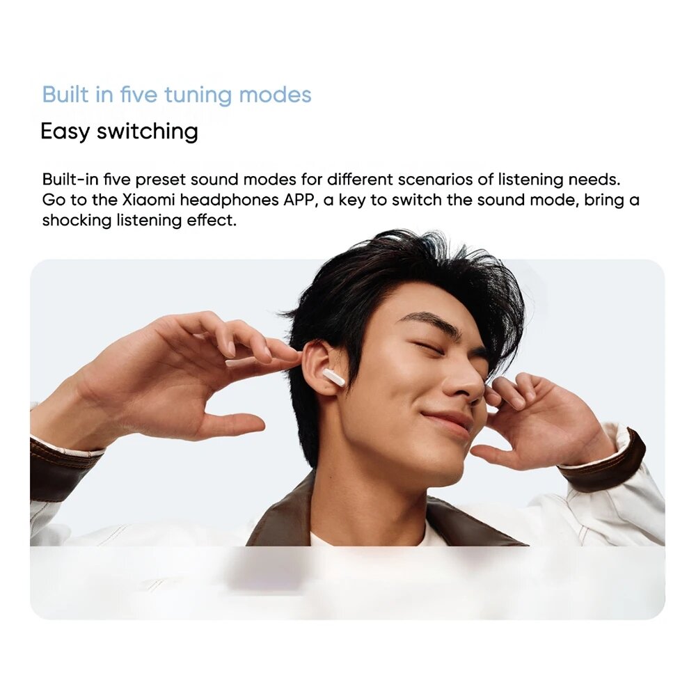 Xiaomi Redmi Buds 6 Vitality Edition bluetooth V5.4 Earphone 30H Battery Life 5 Tuning Modes Dual Mic HD Calls Wireless Headset