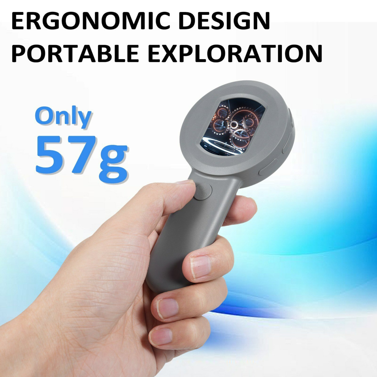 HM020 16MP 100X High Definition Handheld Microscope Magnifying Glass Digital Magnifier Device with 2-inch IPS Screen 8 LED Lights USB Connectivity Multi-Language Support