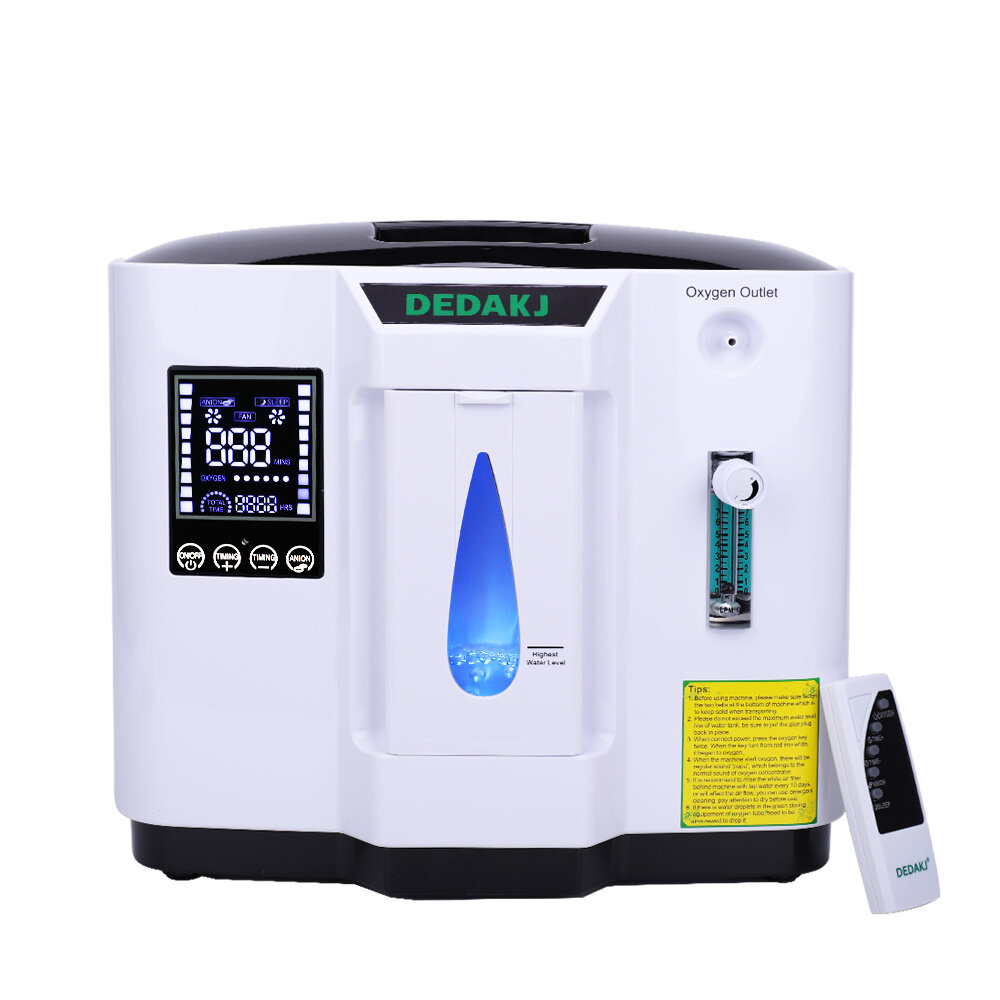 [EU Direct] DEDAKJ 1-7L Adjustable Home Oxygen Concentrator DDT-1A 1b Oxygen Generator Portable Oxygen Machine without Nebulizer Function