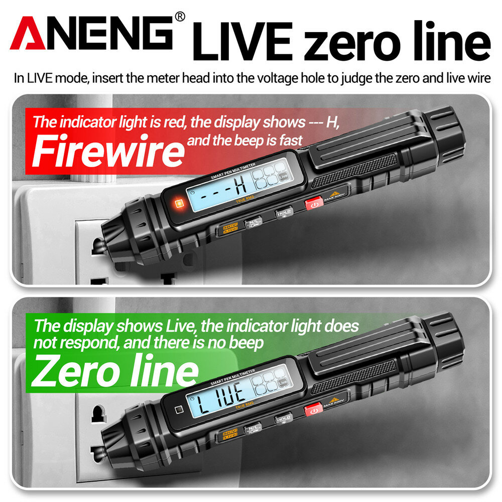 ANENG A3005 Digital Multimeter Pen Type 4000 Counts Professional Meter Non-Contact Auto AC/DC Voltage Ohm Diode Tester For Tool