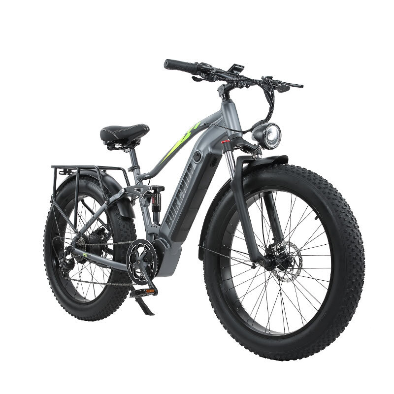 [EU DIRECT] BURCHDA RX80 Electric Bike 1000W Motor 48V 20AH Battery 26*4.0inch Tires Oil Brake 70-80KM Mileage 180KG MAX Load Snowfield  Electric Bicycle