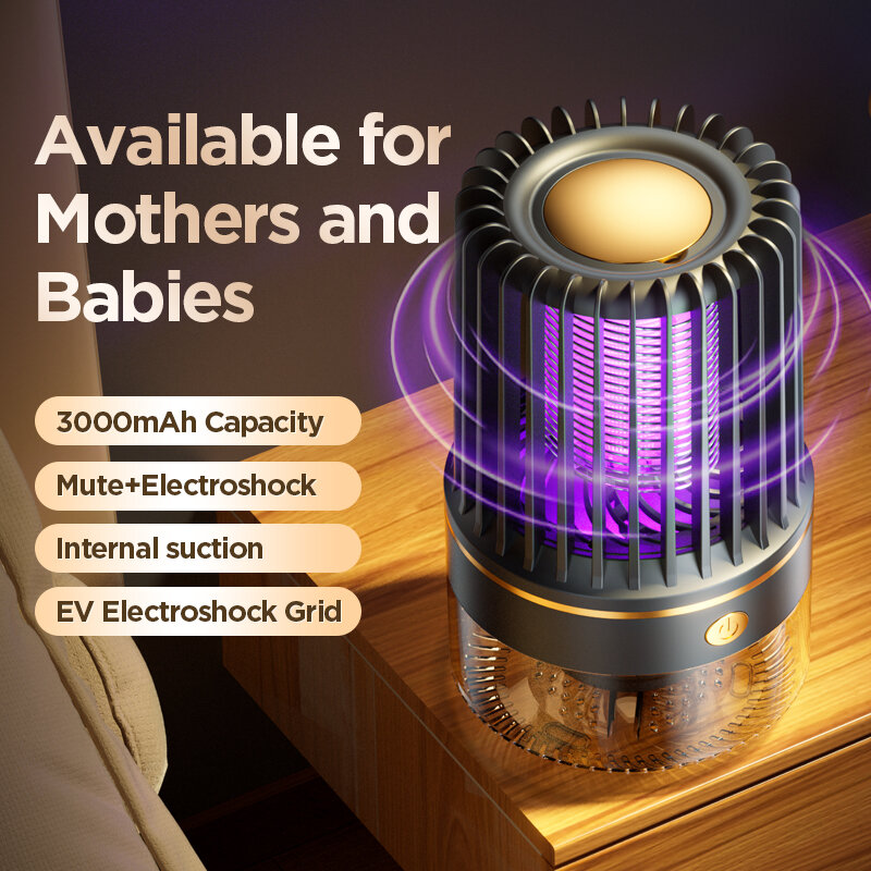 3000mAh Electric Backset Mosquito Killer Lamp Household Outdoor USBChargingMosquito Killing Lamp Mute Portable Suction Mosquito Repellent