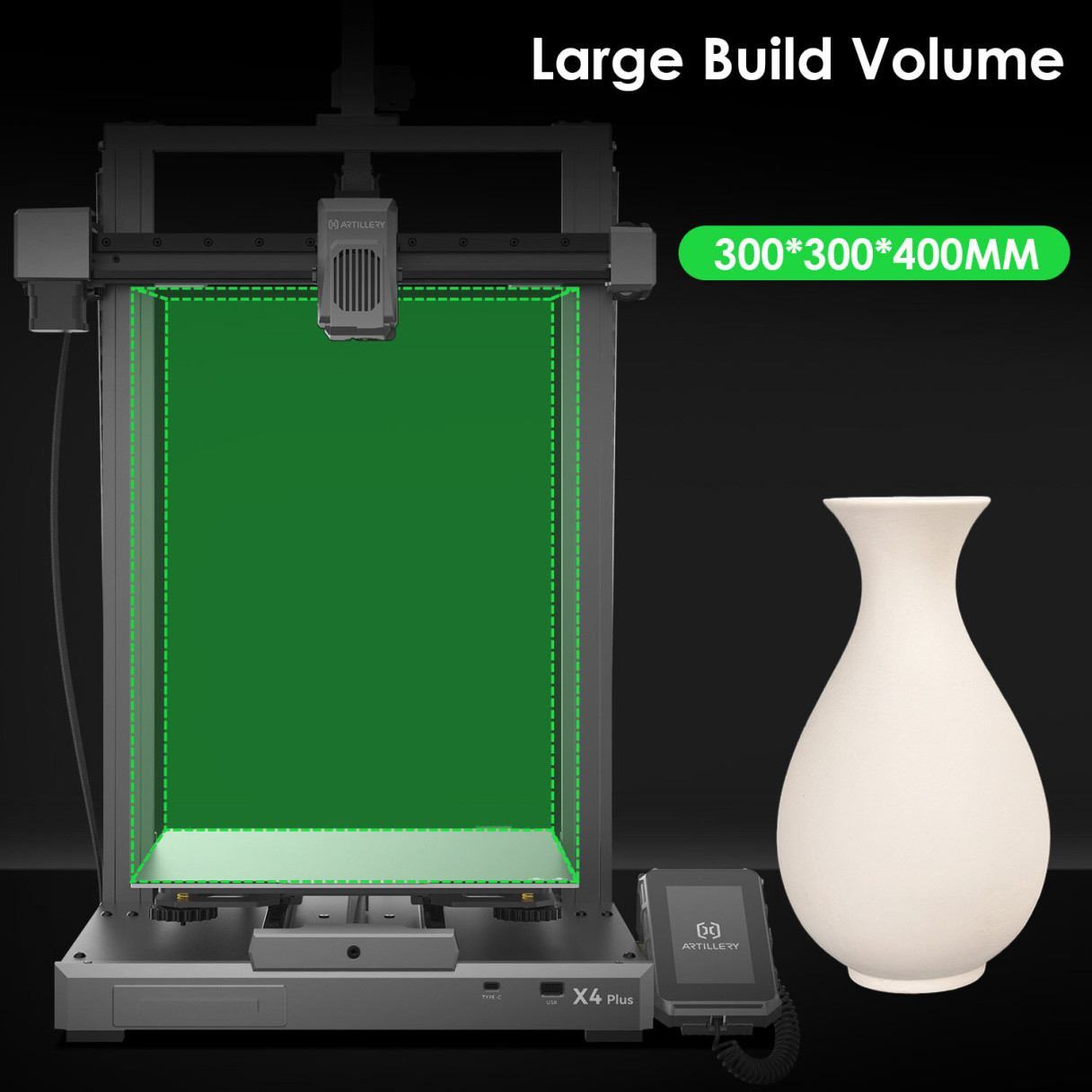 Artillery®  SW X4 Plus High Speed 3D Printer 300*300*400mm Printing Area 4.3 inch Touchscreen 500mm/s