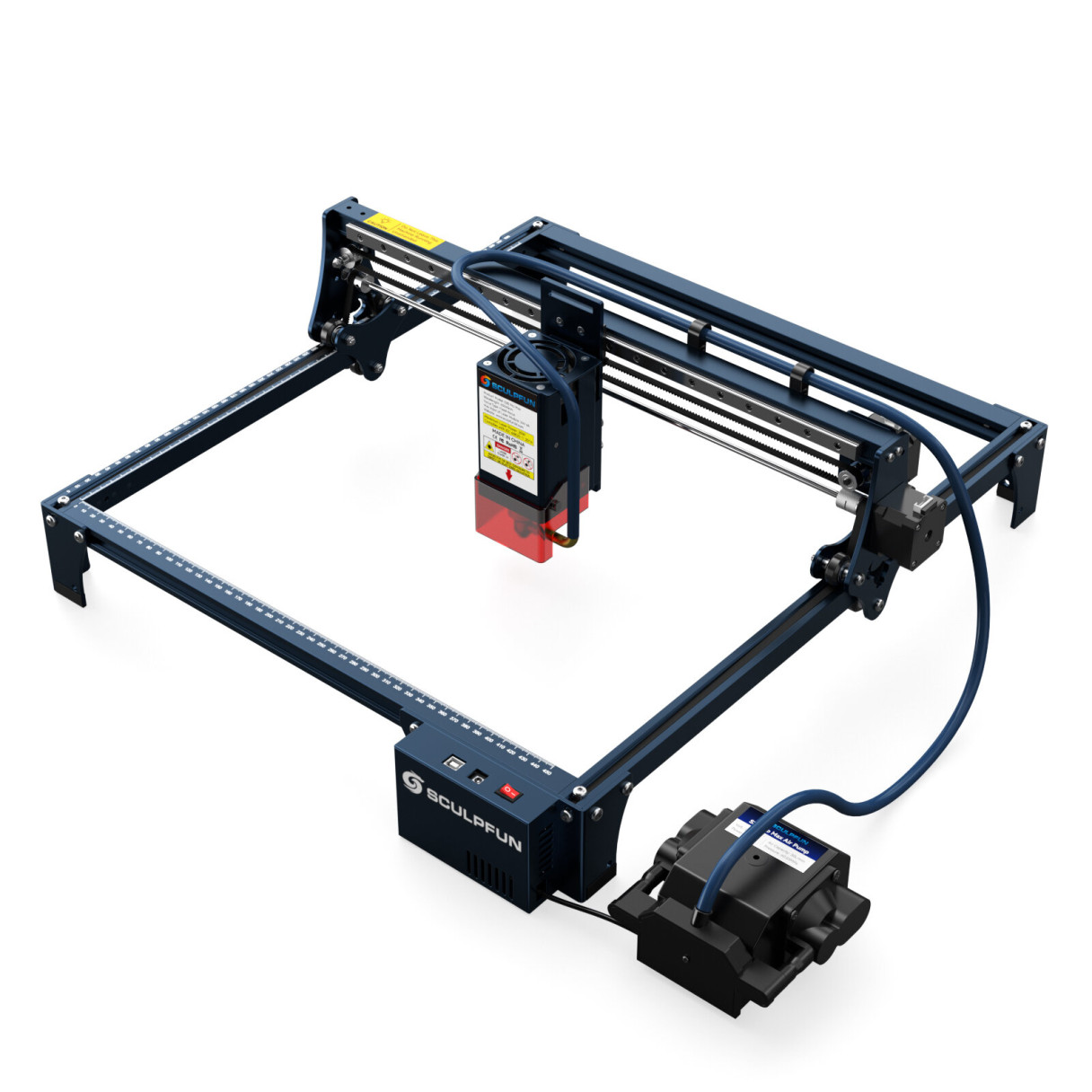 [EU/US//MX Direct] SCULPFUN S30 Pro Max 20W Laser Engraver Cutter Automatic Air-assist, 0.08x0.1mm Laser Focus, 32-bit Motherboard, Replaceable Lens