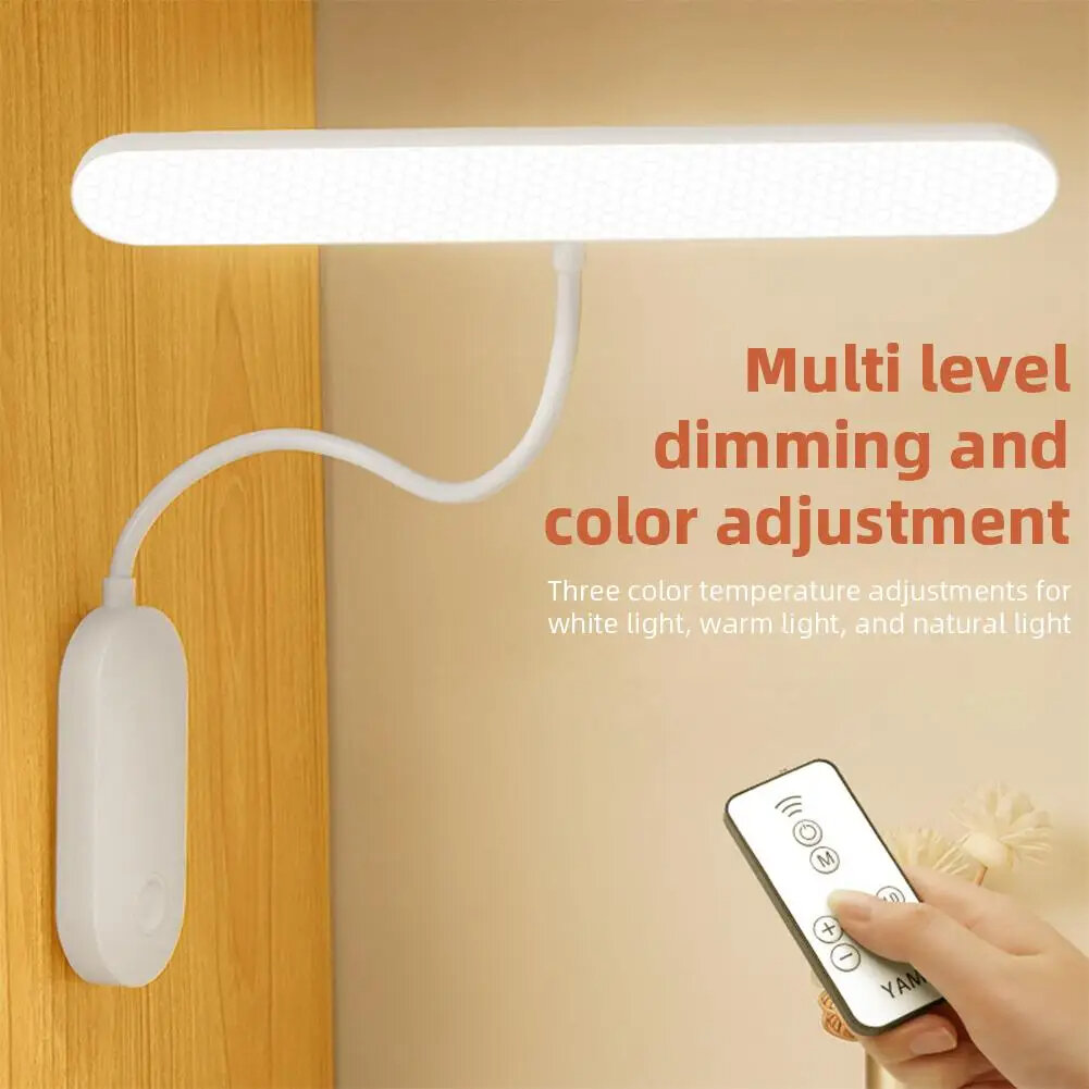 Portable Desk Lamp Reading Light 360 Degree Adjustable Dimming Eye Caring Bedroom Bedside Lamps LED Desk Lamp for Home Office