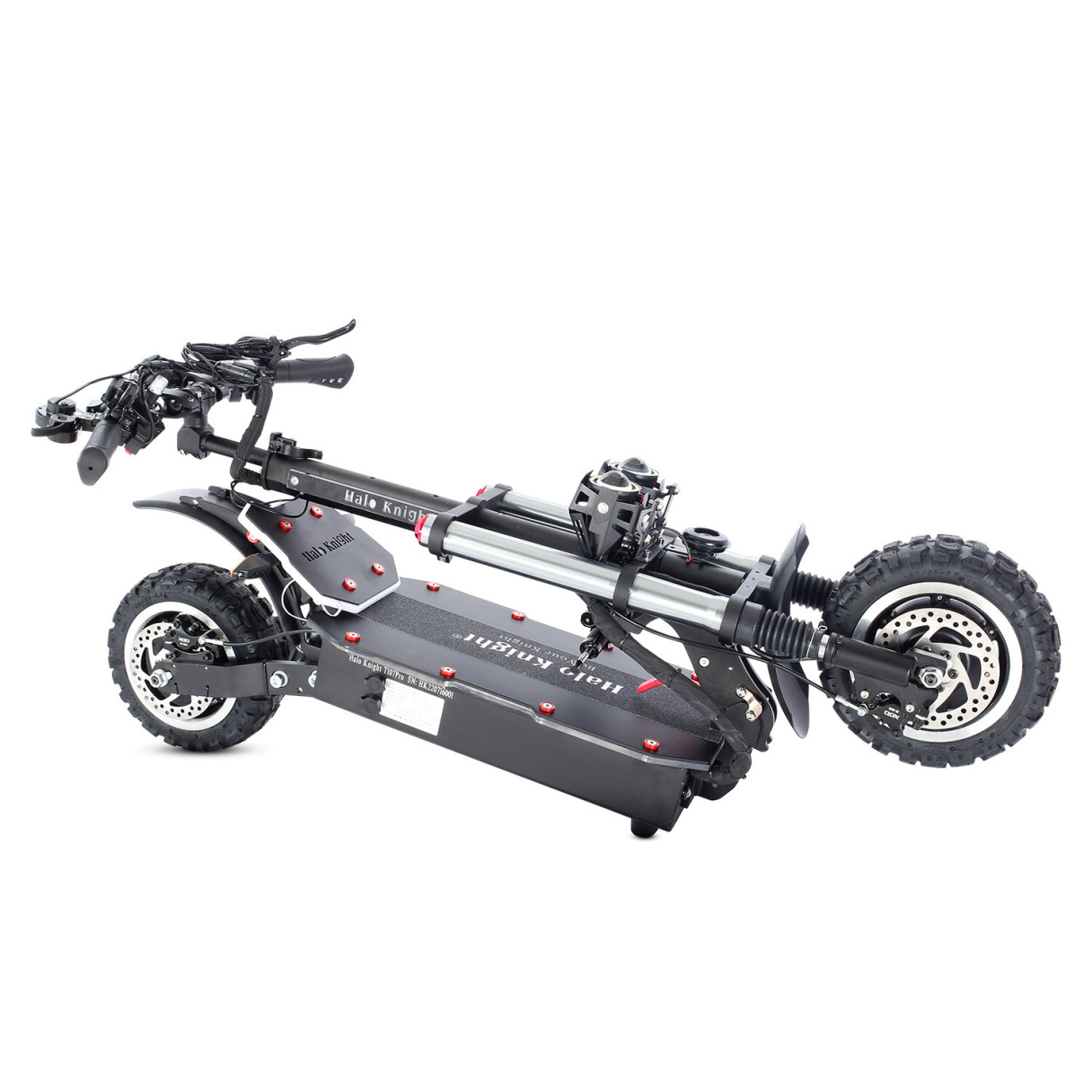 [EU DIRECT] Halo Knight T107 Pro Electric Scooter 60V 38.4Ah 6000W Dual Motor 11inch Foldable Electric Scooter 80km Mileage 200kg Max Load EU Plug