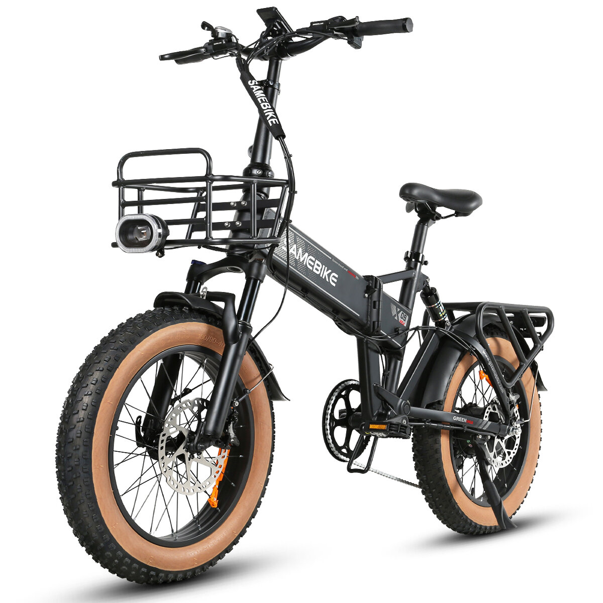 [EU Direct] SAMEBIKE XWLX09-II Electric Bike 48V 15AH 1000W Motor Electric Bike 20*4.0 Inch 60-100KM Mileage Range 150KG Max Load