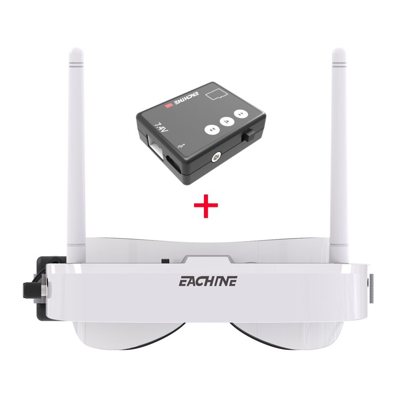 Eachine EV100 720*540 5.8G 72CH FPV Goggles With Dual Antennas Fan 18650 Battery Case For RC Drone