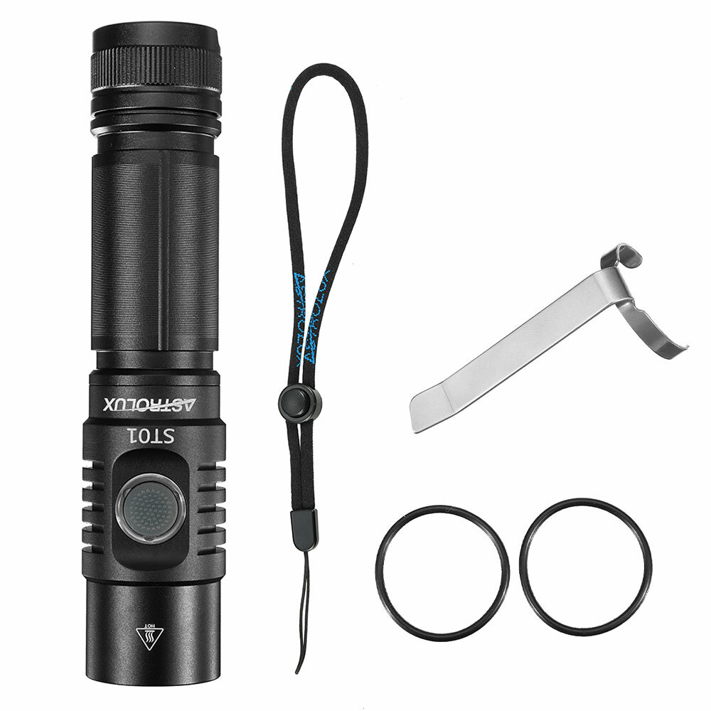 Astrolux® ST01 SST40/XHP50.2 3500lm Compact EDC 21700 Flashlight 4 Modes Basic UI USB Rechargeable Ultra-bright Mini LED Torch Clip Pocket Light
