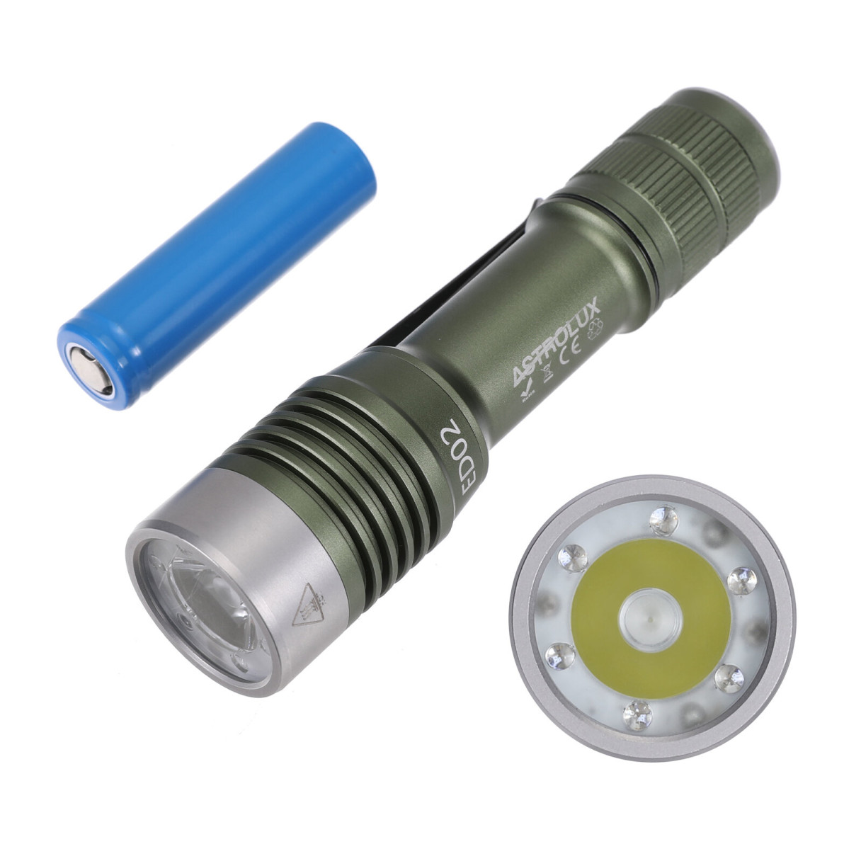 Astrolux® ED02 780LM EDC Keychain Flashlight with 365nm UV LEDs 410m Meters Throw Type-C Rechargeable Power by 14500 Battery Waterproof Mini LED Torch For Outdoor Walking, Running, Hiking and Camping