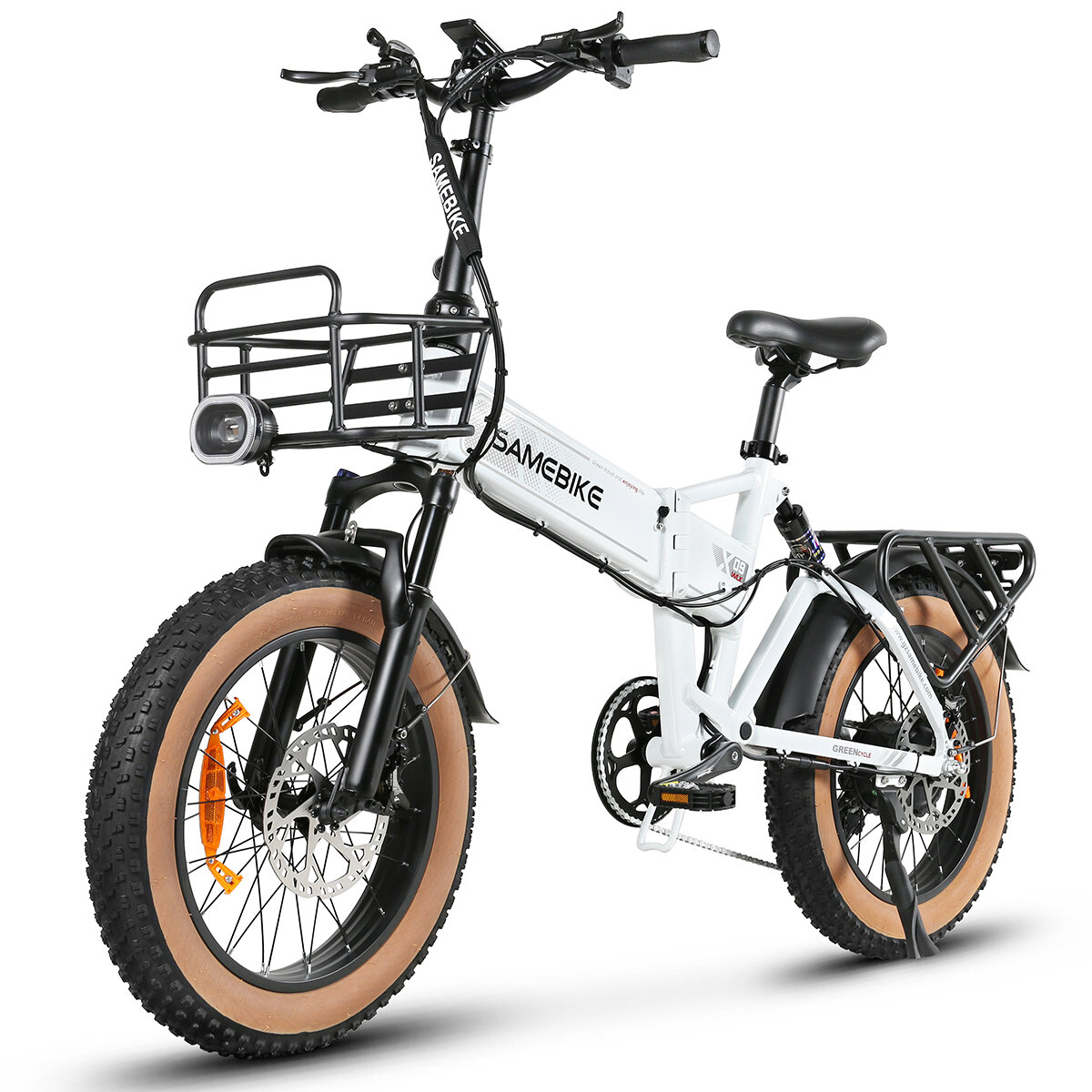 [EU Direct] SAMEBIKE XWLX09-II Electric Bike 48V 15AH 1000W Motor Electric Bike 20*4.0 Inch 60-100KM Mileage Range 150KG Max Load