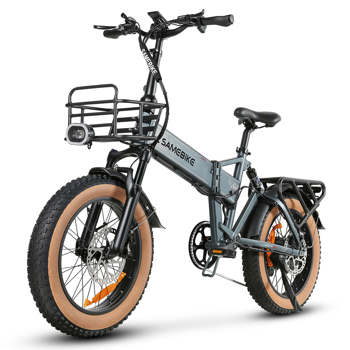 [EU Direct] SAMEBIKE XWLX09-II Electric Bike 48V 15AH 1000W Motor Electric Bike 20*4.0 Inch 60-100KM Mileage Range 150KG Max Load