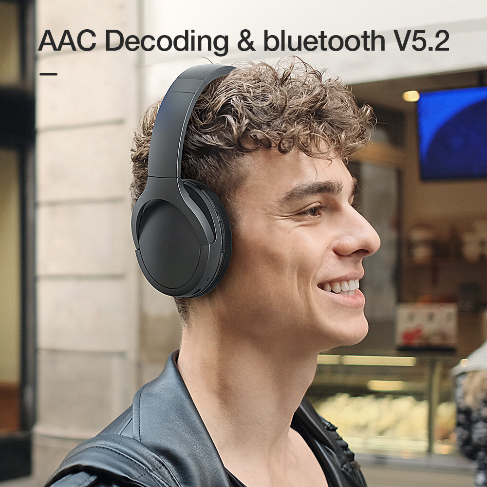 BlitzWolf® BW-HP6 Wireless Headset ANC bluetooth Headset Active Noise Cancelling 40mm Large Drivers AAC Audio 70h Playtime Portable Headphones with Mic