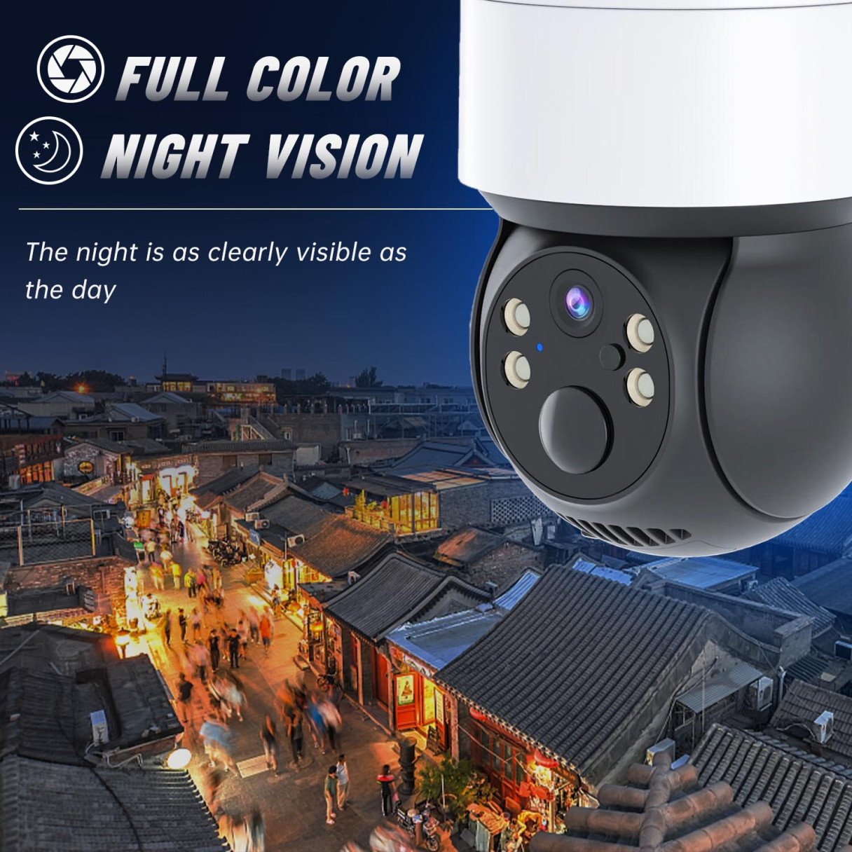 TQ2 1080P WiFi Solar Camera Outdoor Night Vision PTZ IP Camera with Solar Panel Recharge CCTV Video Surveillance Cameras