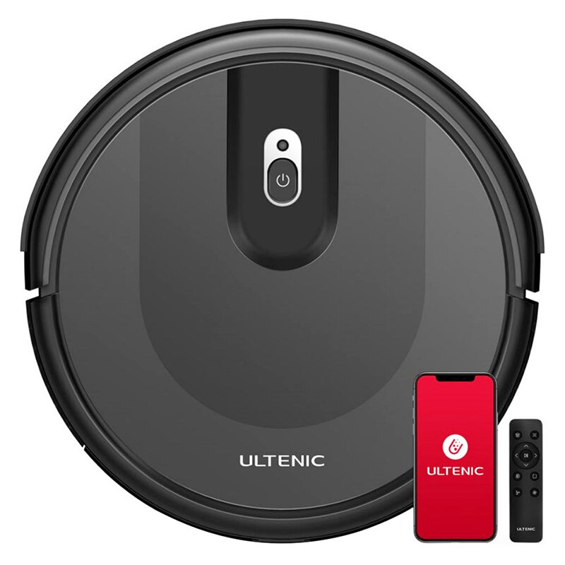 [EU Direct]Ultenic D5 Robot Vacuum Cleaner, 3000Pa Powerful Suction, 120min Max. Runtime, 3 Cleaning Modes, Carpet Auto-boost, Automatic Recharge, Schedule Cleaning, Remote Control, Alexa/Google Assistant