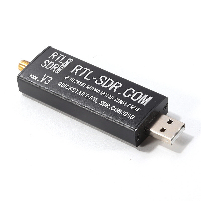 RTL-SDR Blog RTL SDR V3 R820T2 RTL2832U 1PPM TCXO SMA RTLSDR Software Defined Radio with Multipurpose Dipole Antenna