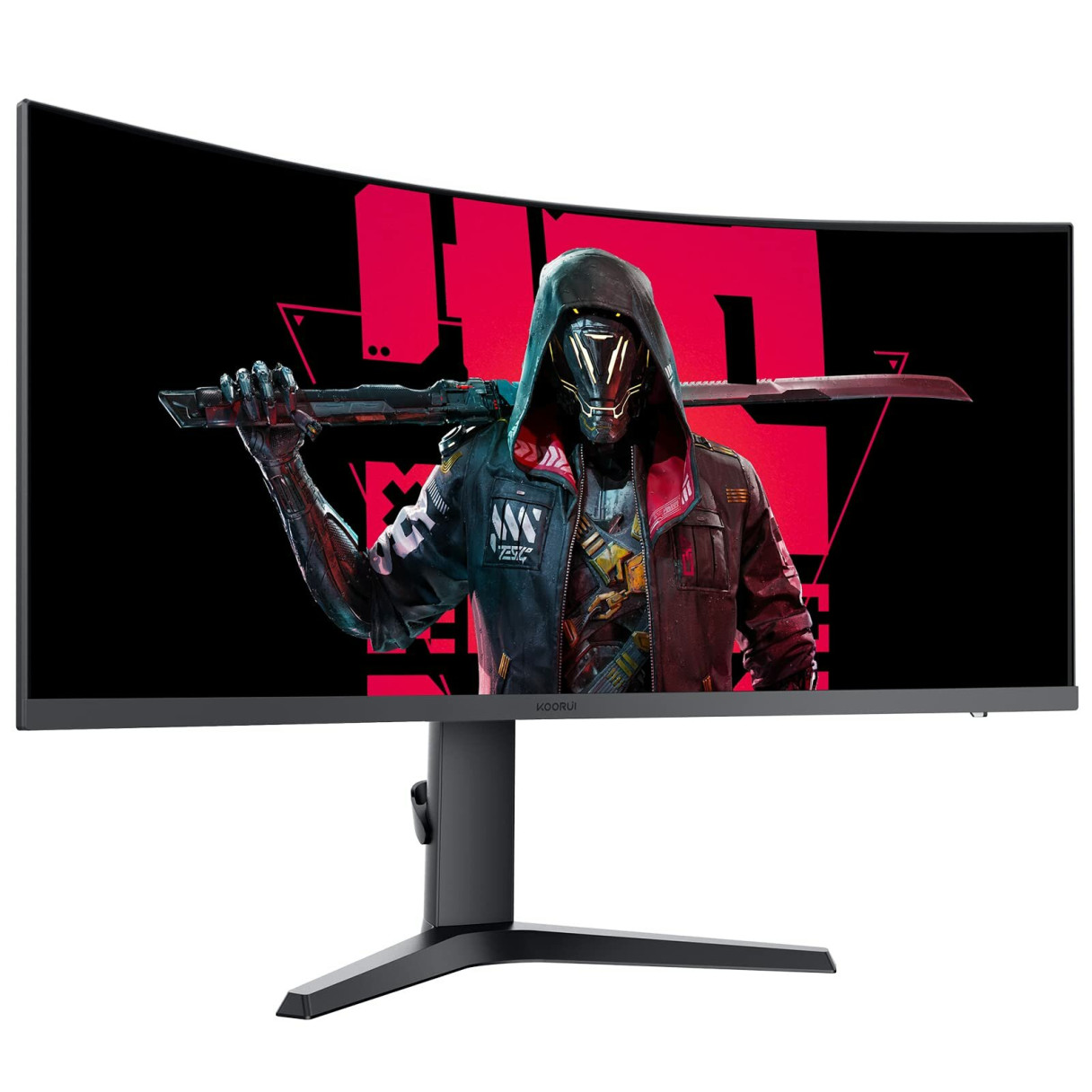 KOORUI 34 Inch Ultrawide Curved Gaming Monitor PC Screen 165Hz 1MS 1000R WQHD 3440x1440P VA Adaptive Sync 2xHDMI 100Hz & DisPort 165Hz VESA 75 x 75 mm DCl-P3 90% Height Adjustable