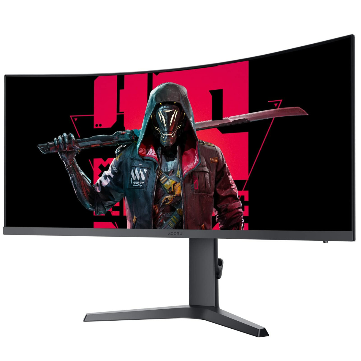 KOORUI 34 Inch Ultrawide Curved Gaming Monitor PC Screen 165Hz 1MS 1000R WQHD 3440x1440P VA Adaptive Sync 2xHDMI 100Hz & DisPort 165Hz VESA 75 x 75 mm DCl-P3 90% Height Adjustable