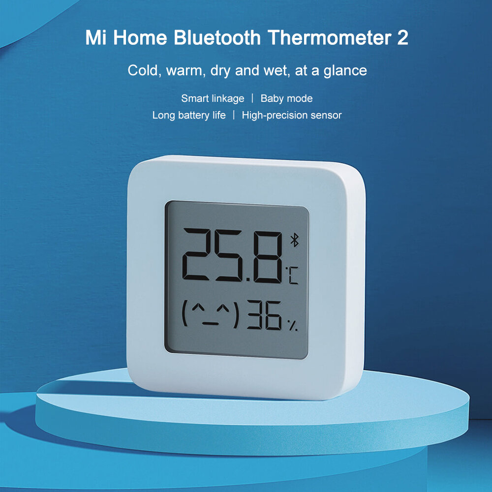 2Pcs Xiaomi Mijia Smart LCD Screen Digital Thermometer 2 bluetooth Temperature Humidity Sensor Moisture Meter Mijia App